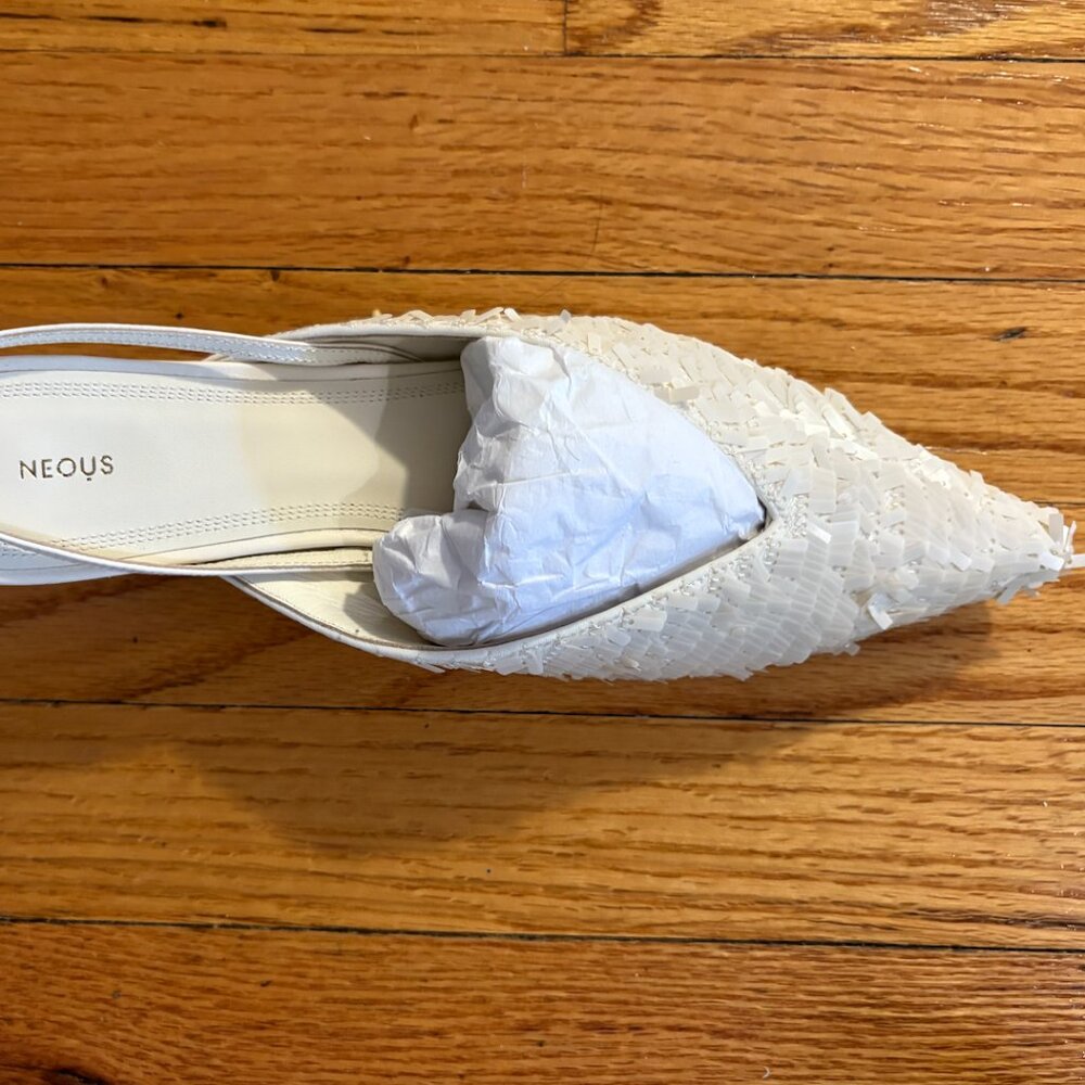 Neous Irena Sequins Slingback (cream) size 7.5US/37.5 EU